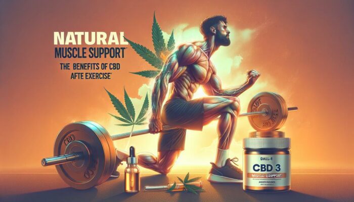 alt-text : "Soutien Musculaire Naturel : Les Bienfaits du CBD après l'Effort - Infographie illustrant les bénéfices du CBD pour la récupération musculaire après un entraînement intense."