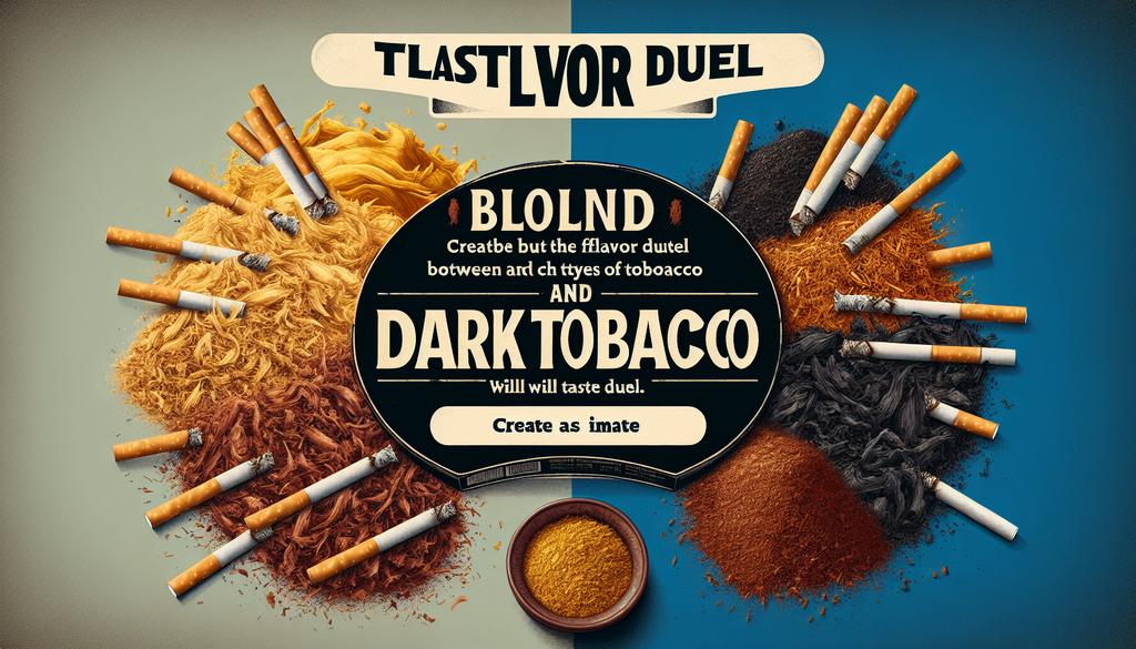 Image illustrant le duel des saveurs entre le tabac blond et le tabac brun.