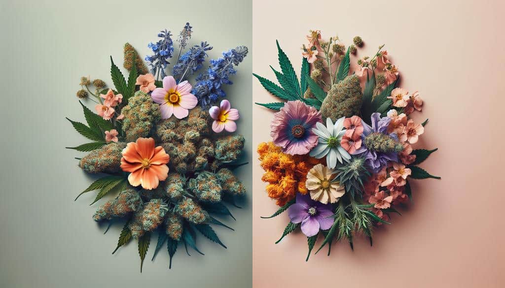 fleurs CBD vs fleurs THC - différences et comment choisir