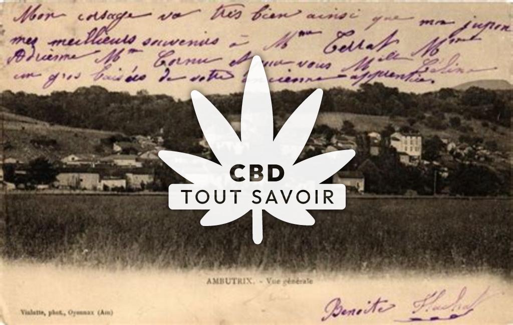 Village à Ambutrix avec feuille Cannabis CBD