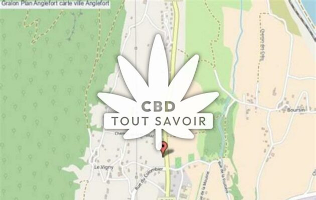 Village à Anglefort avec feuille Cannabis CBD