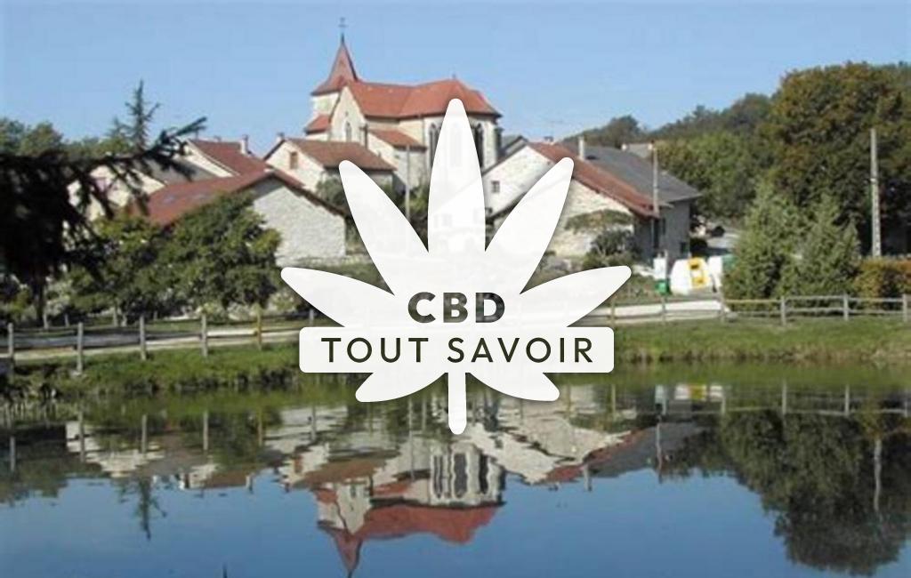 Village à Armix avec feuille Cannabis CBD