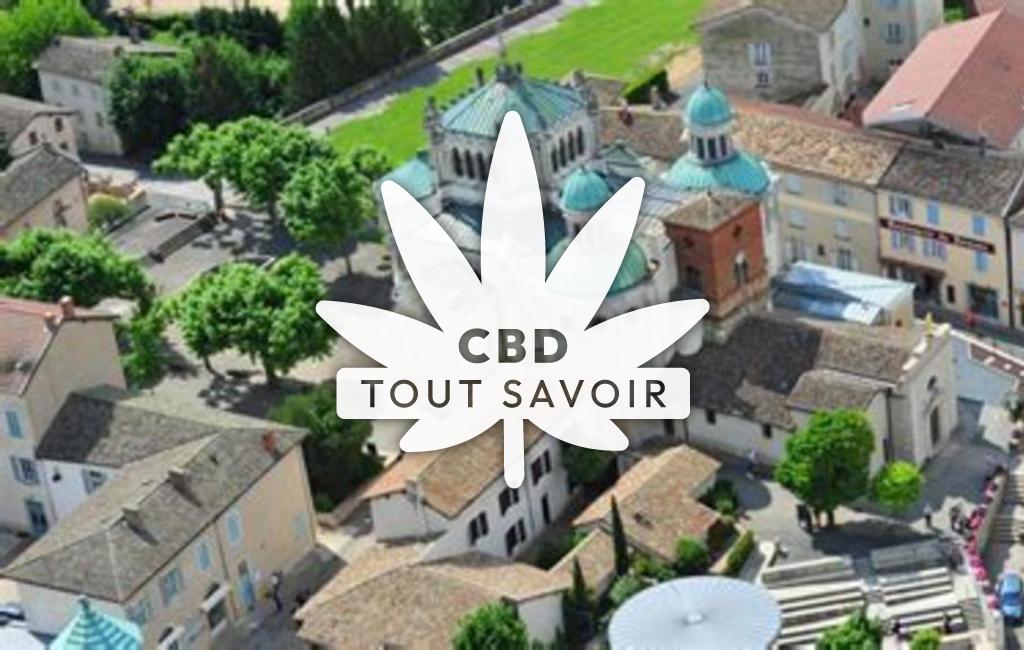 Village à Ars-sur-Formans avec feuille Cannabis CBD