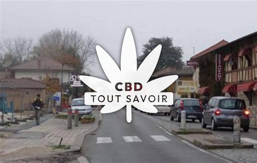 Village à Attignat avec feuille Cannabis CBD