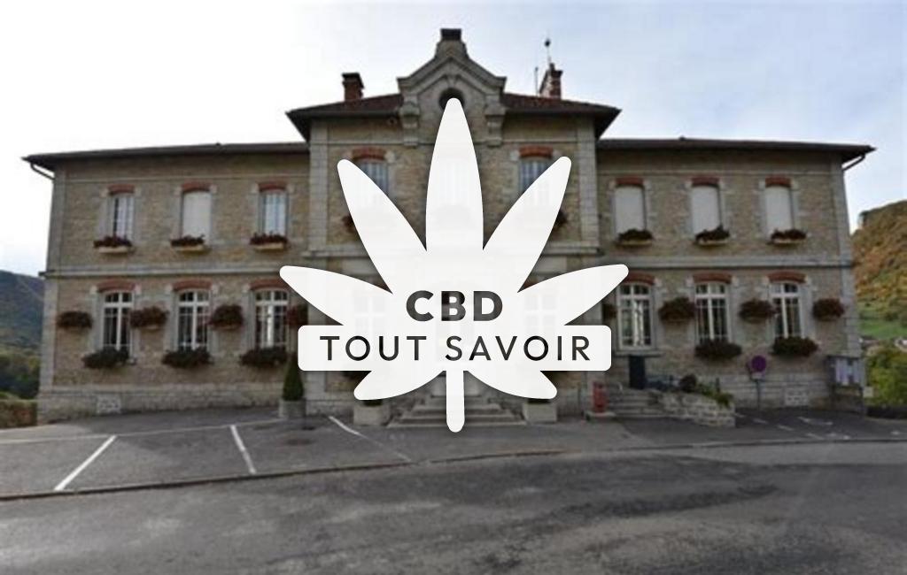 Village à Benonces avec feuille Cannabis CBD