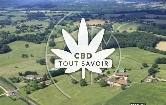 Village à Beny avec feuille Cannabis CBD