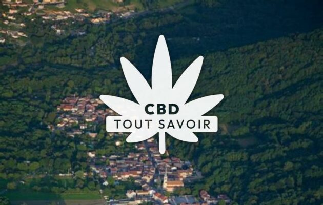 Village à Bettant avec feuille Cannabis CBD