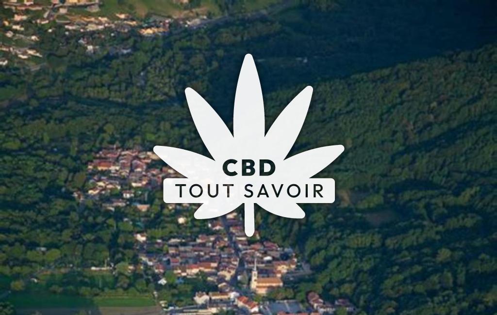 Village à Bettant avec feuille Cannabis CBD