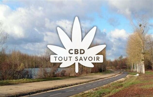 Village à Bregnier-Cordon avec feuille Cannabis CBD