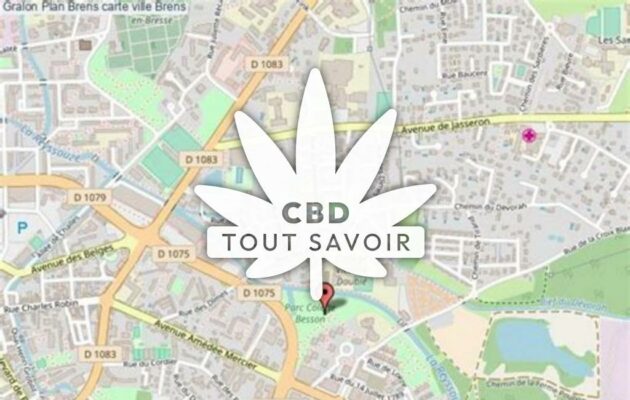 Village à Brens avec feuille Cannabis CBD