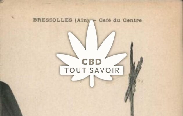 Village à Bressolles avec feuille Cannabis CBD