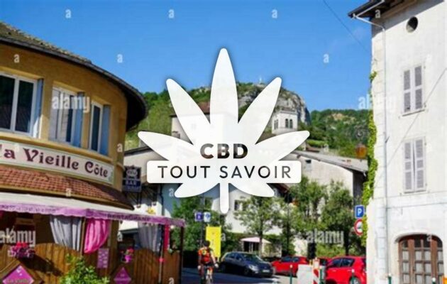 Village à Cerdon avec feuille Cannabis CBD