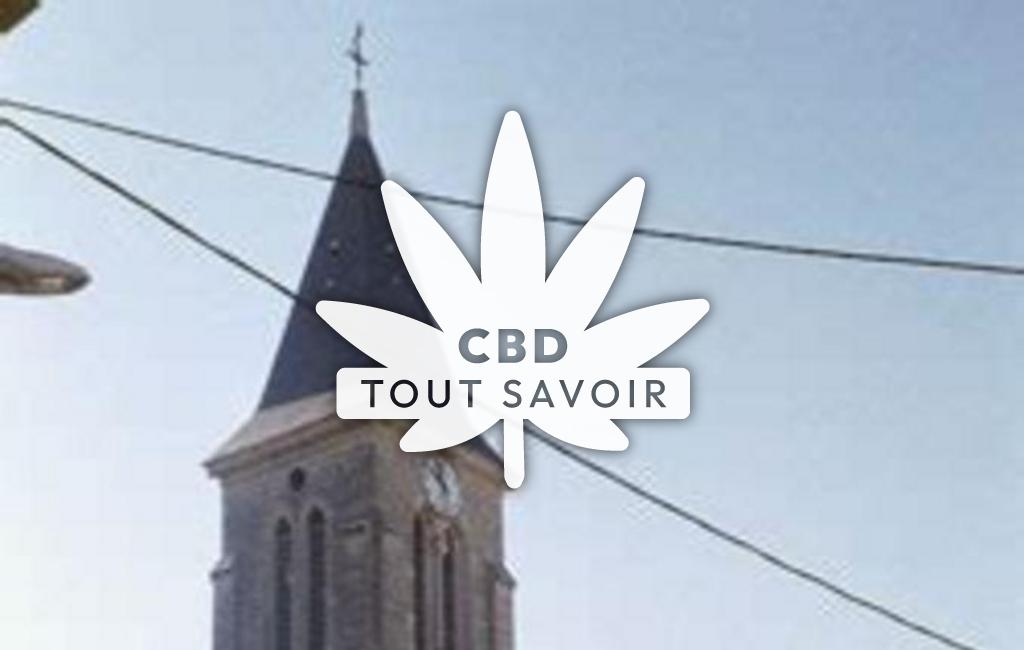 Village à Chaneins avec feuille Cannabis CBD