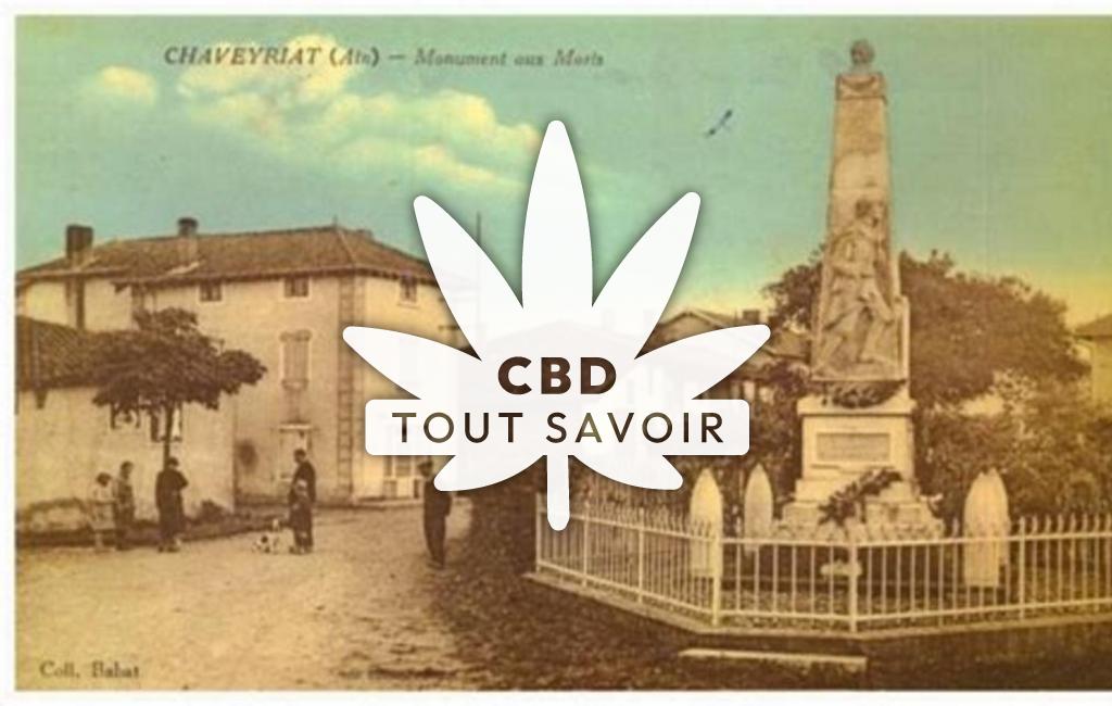 Village à Chaveyriat avec feuille Cannabis CBD