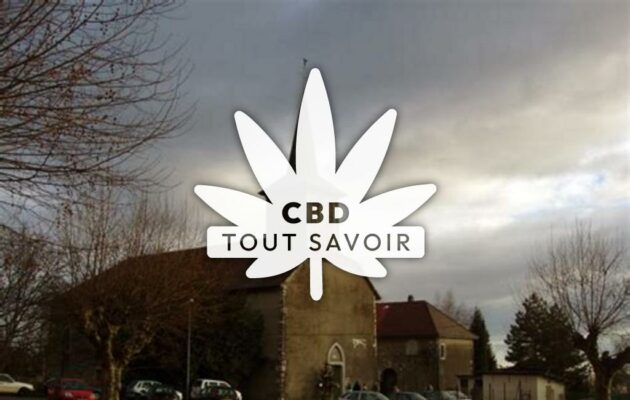 Village à Collonges avec feuille Cannabis CBD