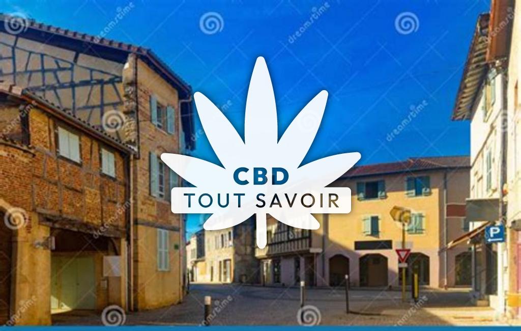 Village à Courtes avec feuille Cannabis CBD