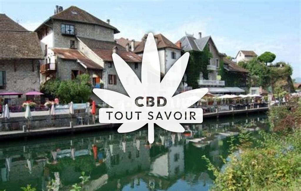 Village à Cressin-Rochefort avec feuille Cannabis CBD