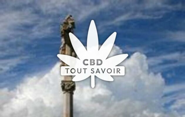 Village à Curtafond avec feuille Cannabis CBD