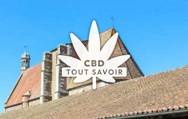 Village à Dompierre-sur-Chalaronne avec feuille Cannabis CBD