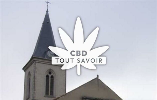 Village à Frans avec feuille Cannabis CBD