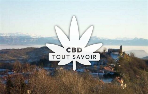 Village à Innimond avec feuille Cannabis CBD