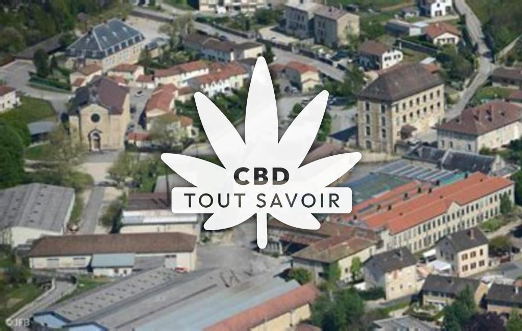 Village à Jujurieux avec feuille Cannabis CBD