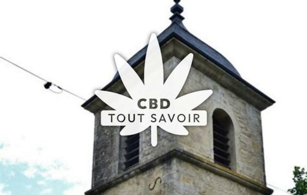 Village à Leyssard avec feuille Cannabis CBD