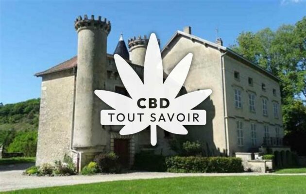 Village à Maillat avec feuille Cannabis CBD