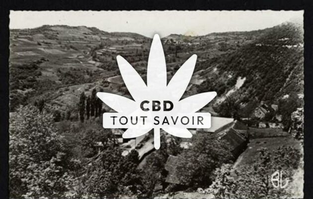 Village à Marchamp avec feuille Cannabis CBD