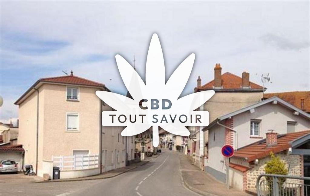 Village à Mezeriat avec feuille Cannabis CBD