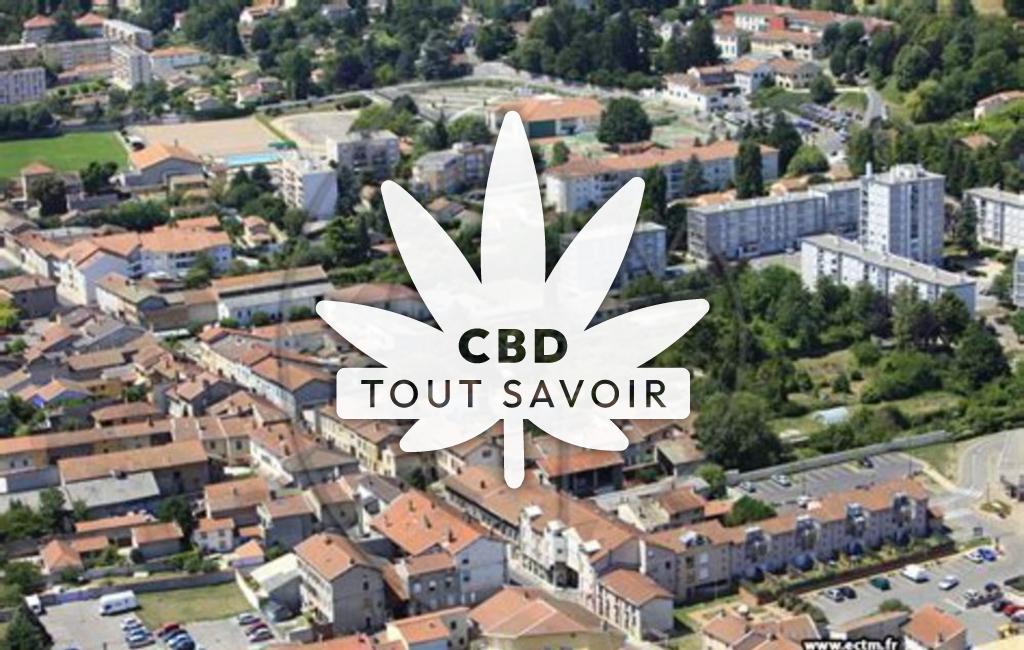 Village à Miribel avec feuille Cannabis CBD