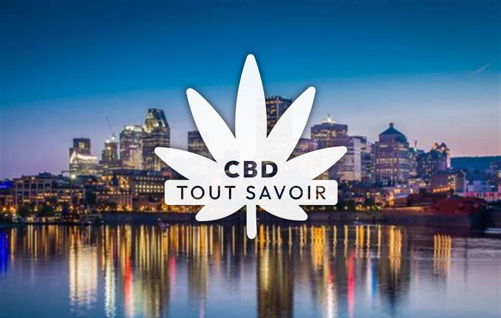 Village à Montracol avec feuille Cannabis CBD