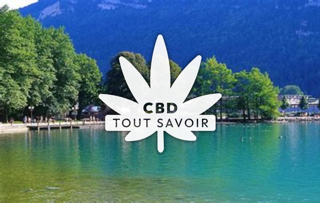 Village à Nantua avec feuille Cannabis CBD