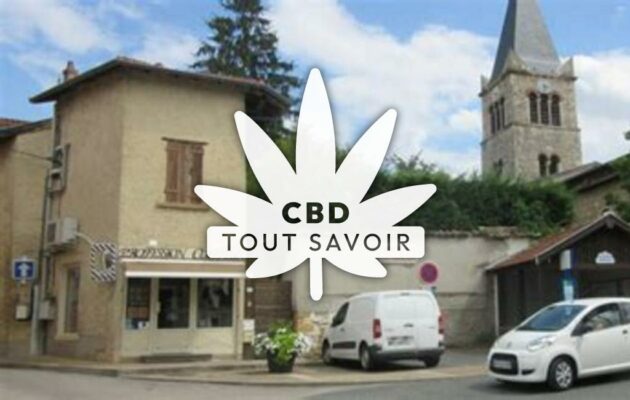 Village à Parcieux avec feuille Cannabis CBD