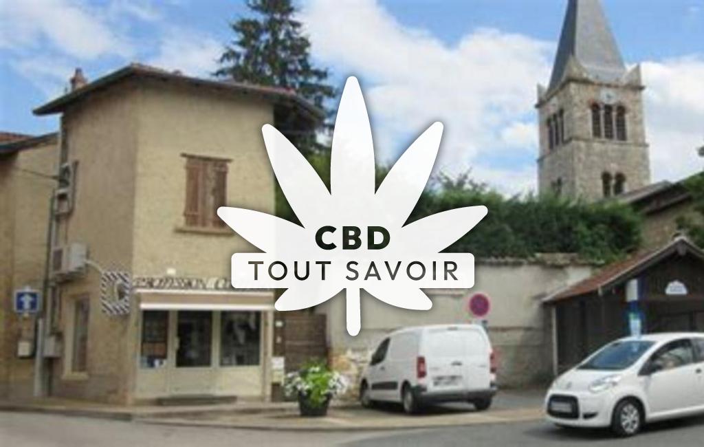 Village à Parcieux avec feuille Cannabis CBD