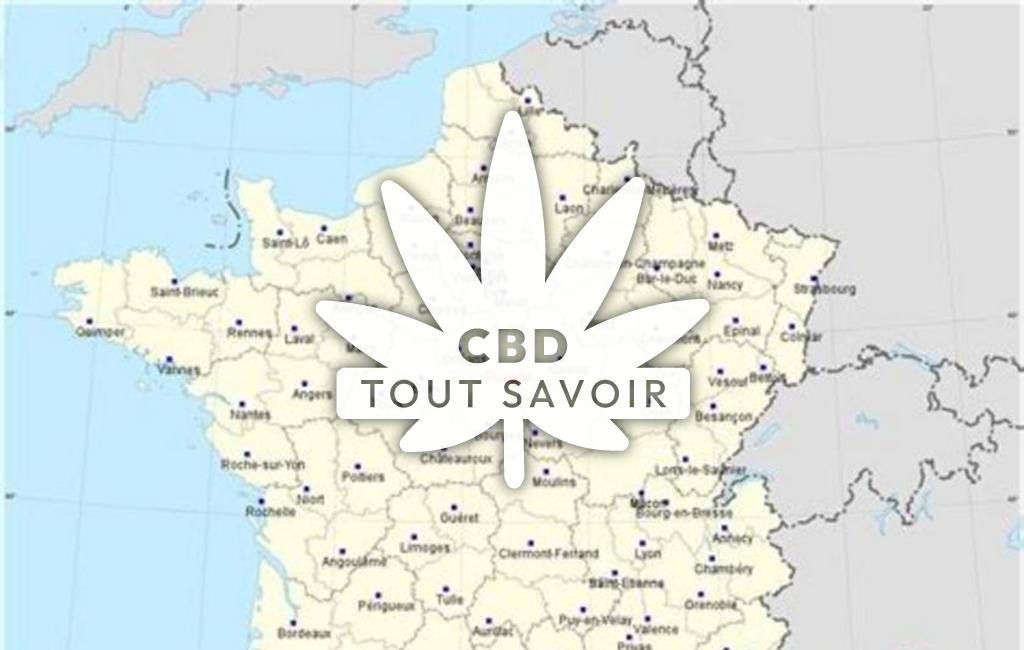 Village à Pougny avec feuille Cannabis CBD