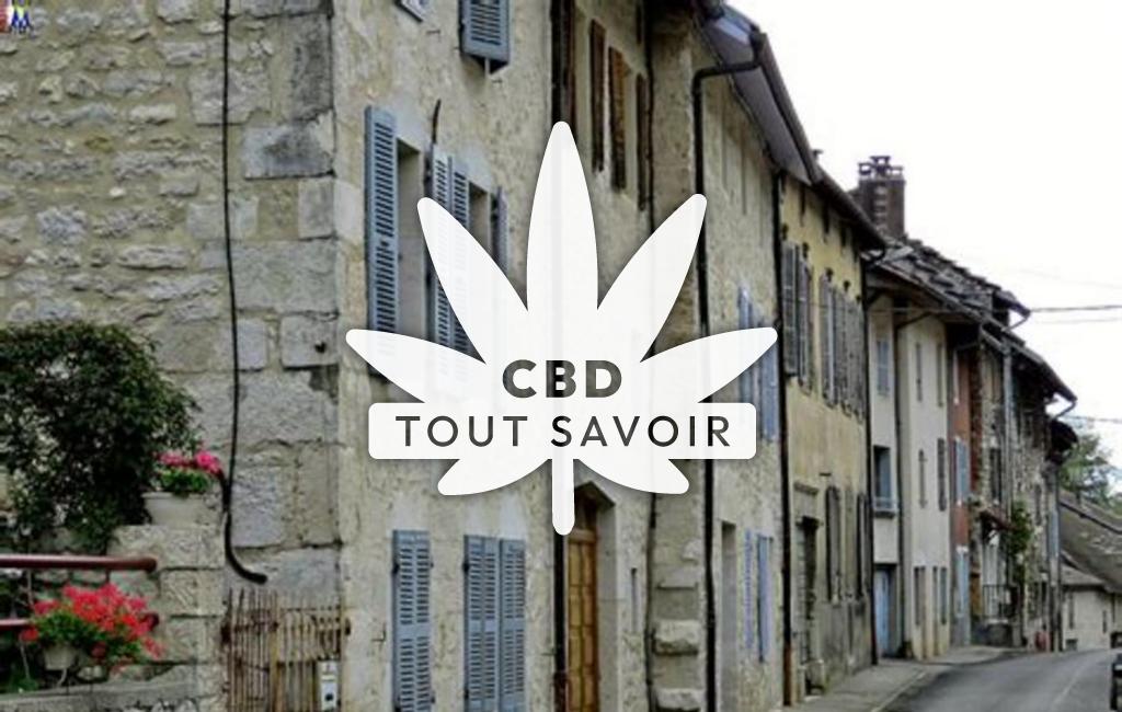 Village à Rossillon avec feuille Cannabis CBD