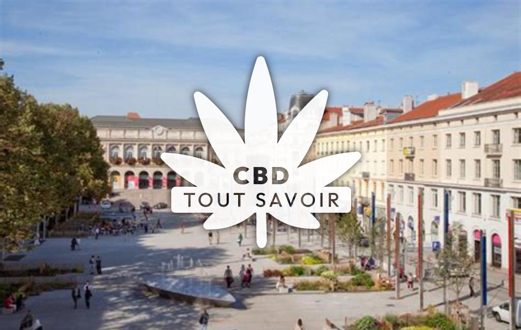 Village à Saint-Etienne-du-Bois avec feuille Cannabis CBD