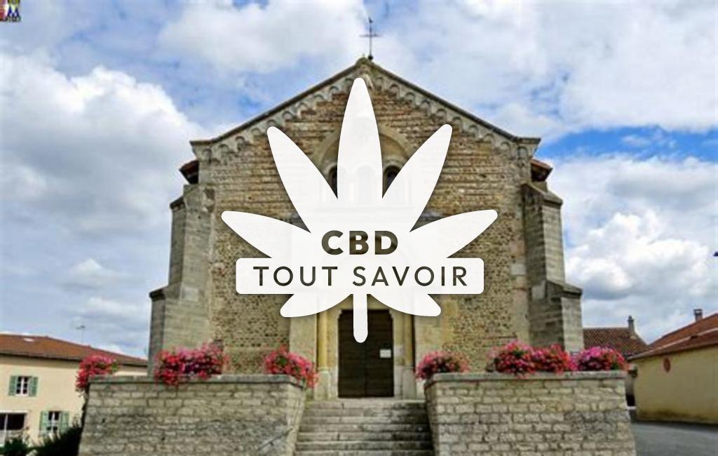 Village à Saint-Julien-sur-Veyle avec feuille Cannabis CBD