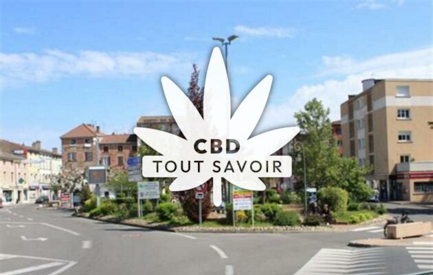 Village à Saint-Laurent-sur-Saone avec feuille Cannabis CBD