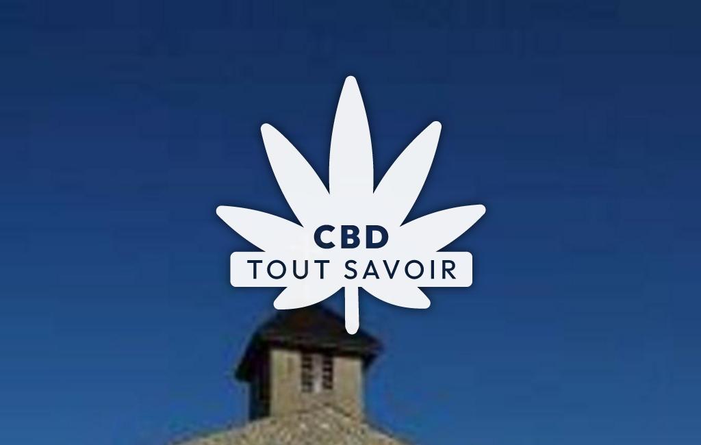 Village à Sainte-Olive avec feuille Cannabis CBD