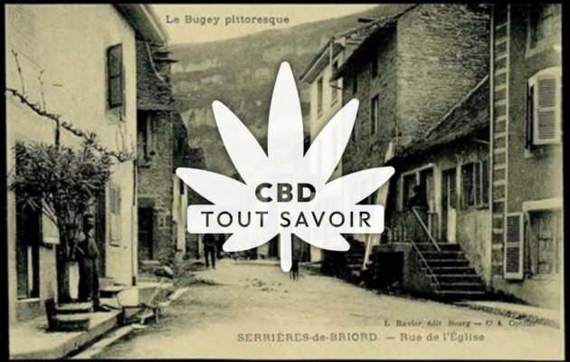 Village à Serrieres-de-Briord avec feuille Cannabis CBD