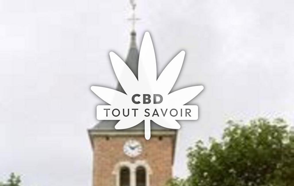 Village à Sulignat avec feuille Cannabis CBD