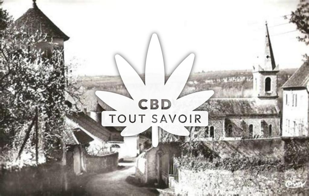 Village à Talissieu avec feuille Cannabis CBD