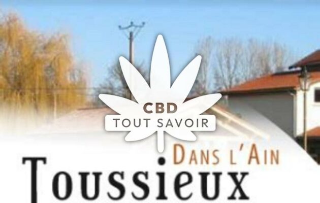 Village à Toussieux avec feuille Cannabis CBD