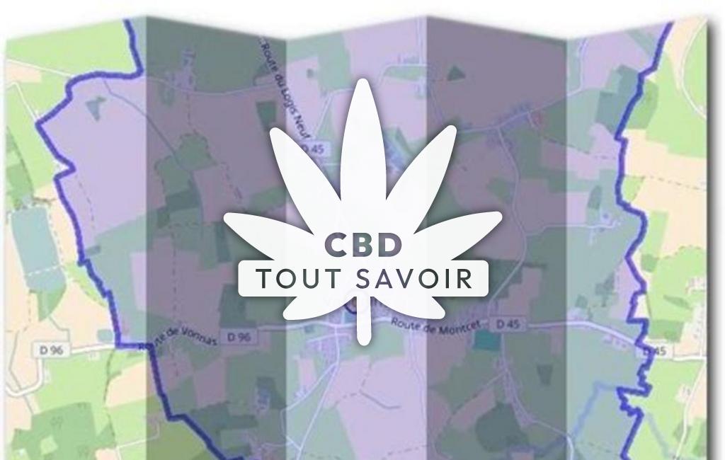 Village à Vandeins avec feuille Cannabis CBD