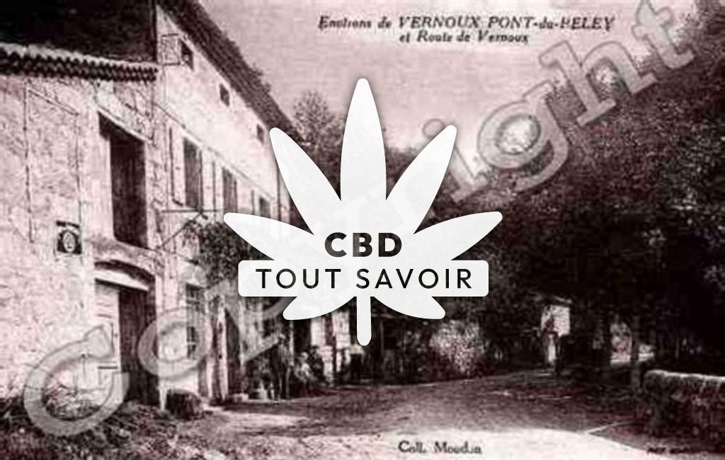 Village à Vernoux avec feuille Cannabis CBD