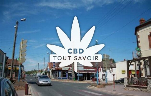 Village à Vesines avec feuille Cannabis CBD