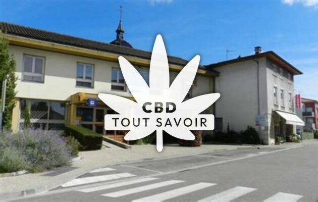 Village à Viriat avec feuille Cannabis CBD