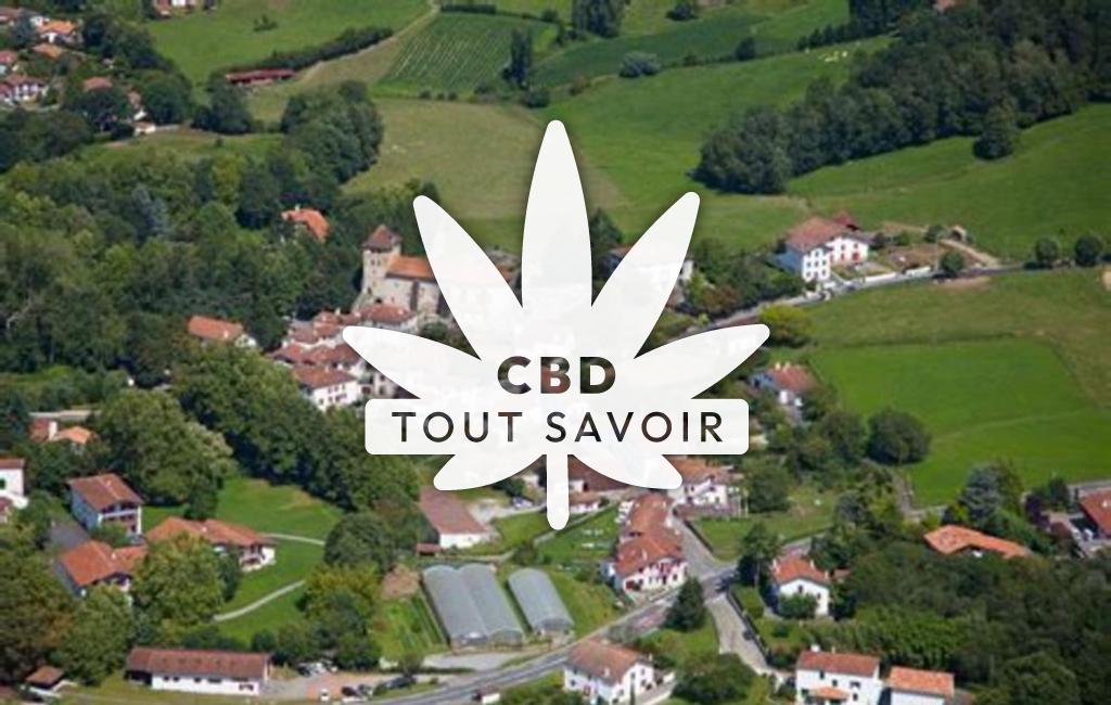 Drapeau Nouvelle-Aquitaine avec feuille Cannabis CBD